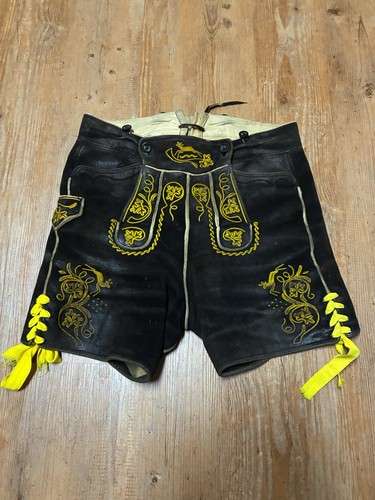 Kurze gelb lederhose - kurze,