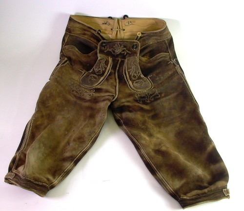 Alte sämige hirschlederhose - sämige,