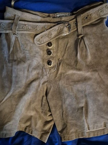 Damen hirschleder hose kurz - hirschleder,